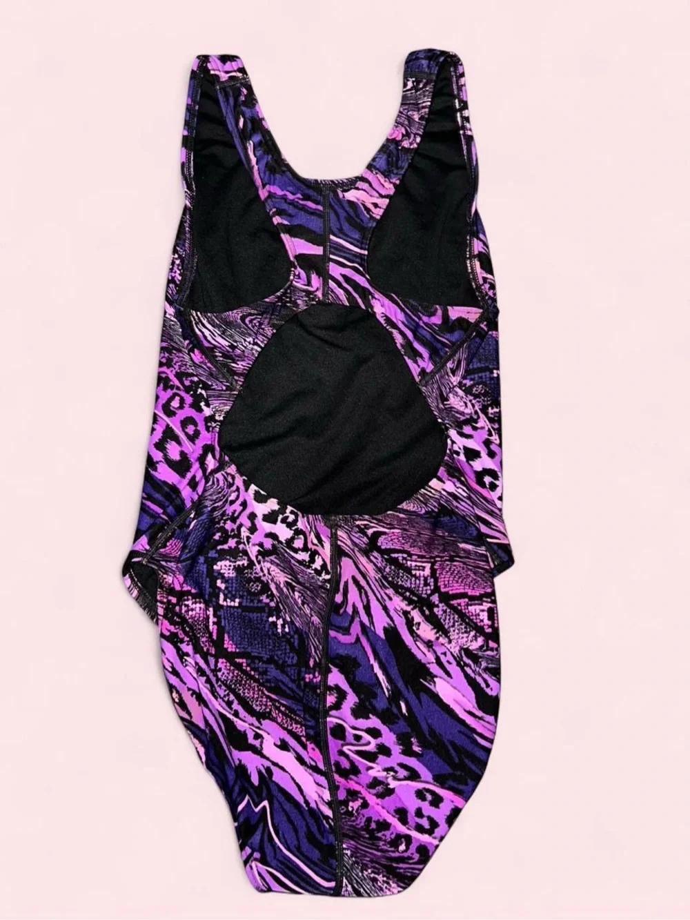 The Finals Purple Abstract Animal Print One-Piece Swimsuit